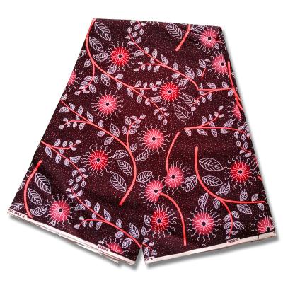 China Real Wax Block Printing Fabric 100% Cotton Wax Fabric Shrink-Resistant for sale