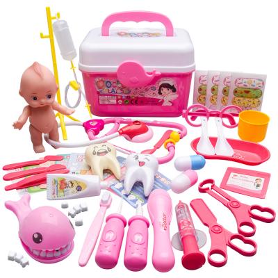 China Plastic Baby Pretend Carry Case Kit Toys Play Medical Doctor Set Toy For Kids for sale