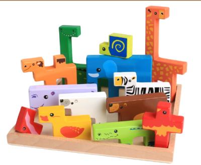 China DIY TOY Creative Kindergarten Building Blocks Children 1-2 Years 3-6 Babies Boys Early Education Wooden Educational Toys for sale