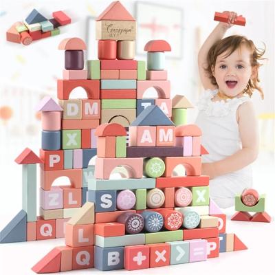 China Hot Sale Kids Imagination Toys Baby Building Children Wooden Blocks Educational Training Set for sale