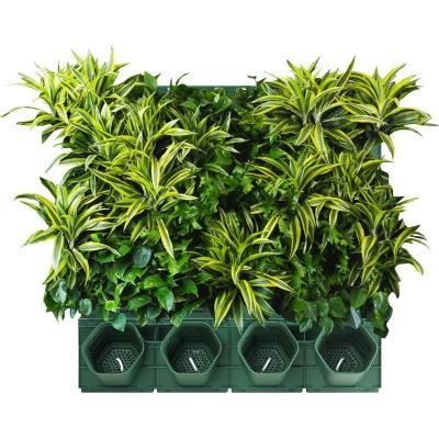 China PP Customized Color Factory Pot Patented Product Vertical Green Wall System Indoor Green Wall for sale