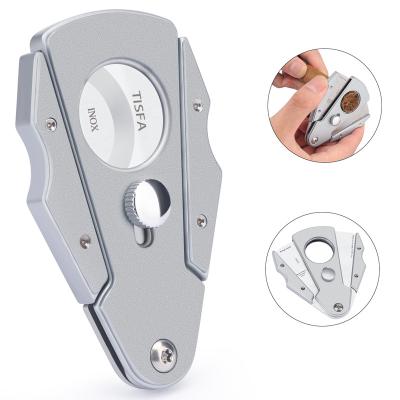 China Wholesale Portable Guillotine Cigar Cutter XiFei Travel Metal Cigar Cutter Handle Cigar Cutter Accessories for sale