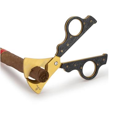 China Factory direct new design durable gold color metal cigar scissors wholesale cutter for sale