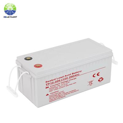 China SOLAR PLANET 12V 200Ah Deep Lead Acid Battery 12V 400Ah Life Cycle Storage SystemBattery for sale