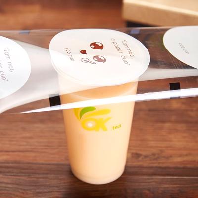 China Boba Milk Tea Cup Cover Paper Sealing Roll Moisture Proof Custom Printing Film For Sealing Machine for sale