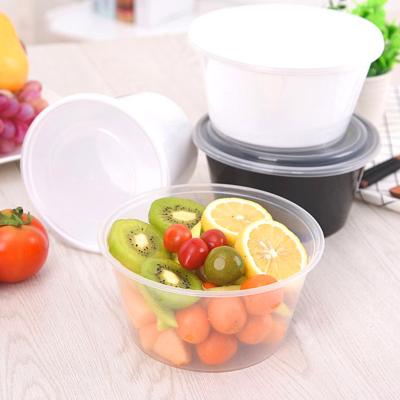 China Salad/Rice/Noodle/Take Away Microwavable Food Meal Fruit Container Bowl Disposable Tableware 32oz Round Bento Lunch Bowls for sale