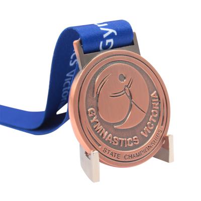 China Custom Wholesale Europe Gymnastics Souvenir Gold Metal Sports Medals for sale