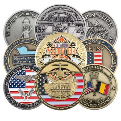 China Europe Logo Custom Metal Opens 3D Enamel Design High Quality Challenge Coin As Souvenir for sale