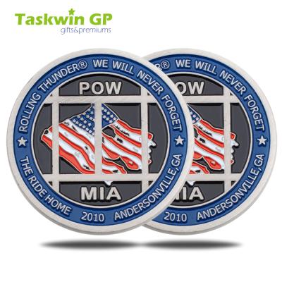 China Custom Military Commemorative Metal Sports Europe Souvenir Soft Enamel Challenge Coin for sale