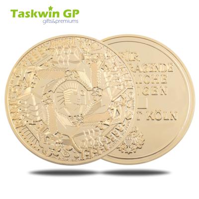 China Europe Design Your Own Logo Souvenir Cheap Promotional Custom Coin Brass Metal Challenge Coins for sale