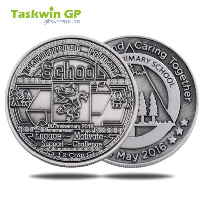 China Custom Europe Double Coin Blank Engravable Challenge Coin for sale