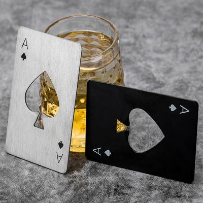 China Viable Beer Metal Bottle Openers Custom Poker Cards Bottle Opener With Custom Logo for sale