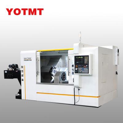 China Efficient High Metal Boring Metal Turning Machine Bed CNC Turning Slant Lathe with Double Turret Double Head for sale