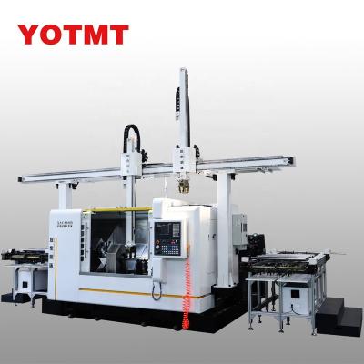 China ISO9001 Center Drive Metal Boring Double Head Metal Lathe Bed CNC Lathe Machine Turning High Quality Oblique Milling Manufacturer for sale