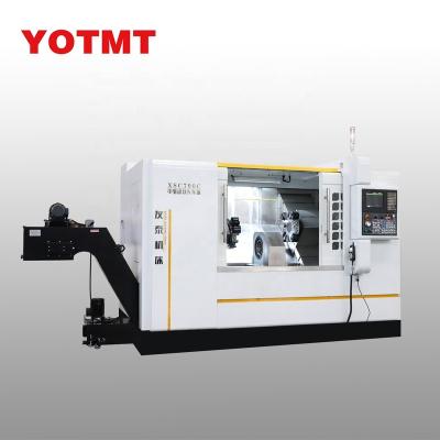 China Hot Selling Efficient Metal High Double Double Drilling Head Turret Slope Bed CNC Turning Milling Lathe for sale