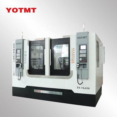 China Efficient 4 Axis 6 Spindle Workpiece Drill Rig Twin Disc/Double Center Axis CNC Vertical Lathe Parallel Turning Machine for sale