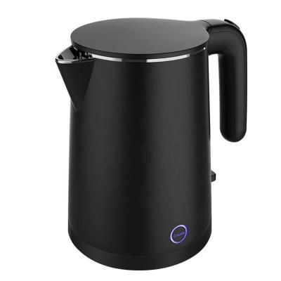 China 360 Degree Rotation Double Wall Base Electric Kettle Kitchen Appliances With Plastic Electric Kettles for sale