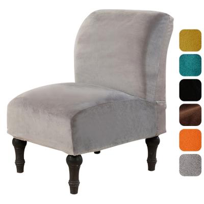 China Plain Huien Hot Selling Boutique Custom Elastic Knit Slash Thickened Armless Fat Chair Cover OME for sale