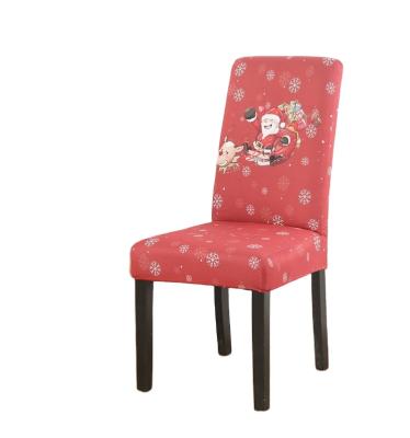 China Simple Universal En De Hui Red Christmas Chair Set, Printed Chair Case for Home and Elastic Chair Suit for Holidays for sale