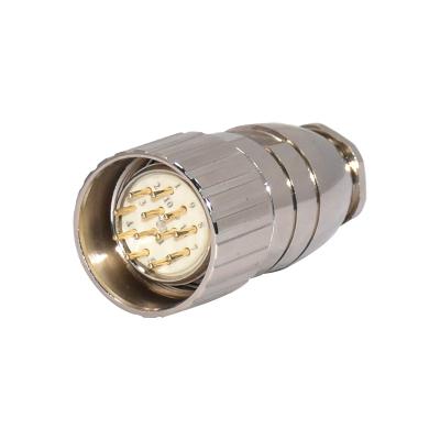 China audio & Video IP67 Waterproof M23 6 9 12 16 19 Cores Male Plug PG9 Straight Female Outlet Waterproof Connectors for sale