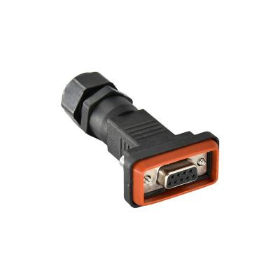 China audio & D-SUB Video Waterproof 9PIN / 15PIN Male / Female Straight Type Connector for sale