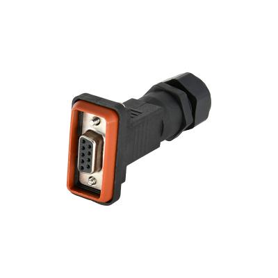 China audio & D-SUB Video Waterproof Connector 9 Pin Male Plug And Female Socket For Industrial Use for sale