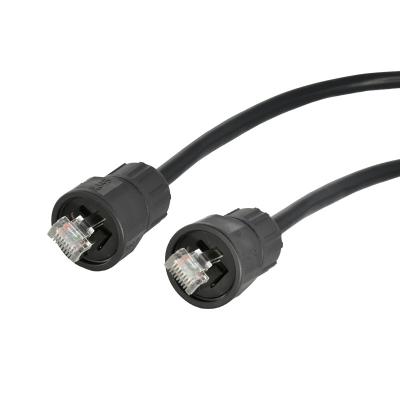 China audio & Video Quick Lock 8P8C Male To Male Assembly Waterproof RJ45 Cable Connector for sale