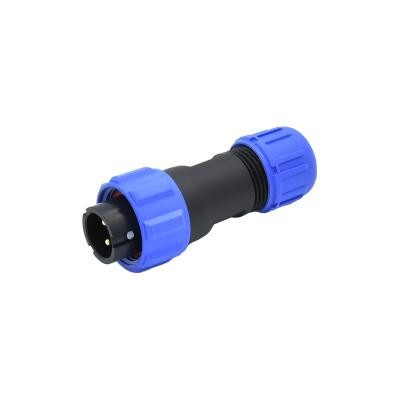 China IP67 high power automotive plastic waterproof cable 2 pin circular sp13 connector for sale