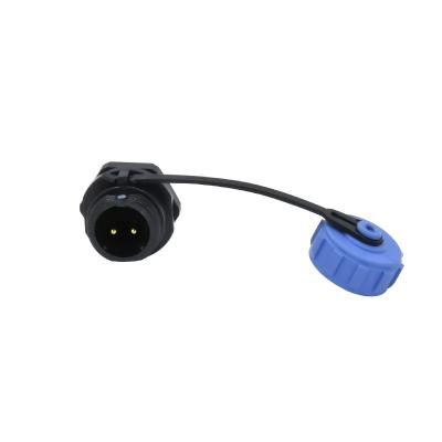 China waterproof plastic sp11 panel automotive male mount pin connector 2 for sale