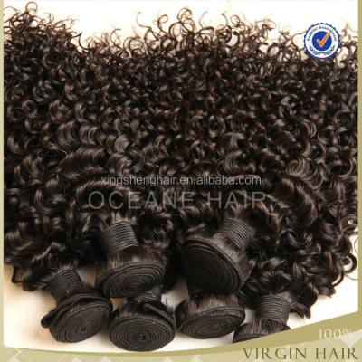 China Double Curly 100% Human Hair Color Weave Virgin Hair Weft Extensions,Dark Brown Hair Weft,Curly Hair Extensions for sale