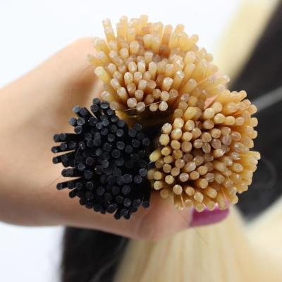 China Straight Raw Keratin Prebond Cuticle Aligned Cambodian Hair Extensions I Tip Raw Hair for sale