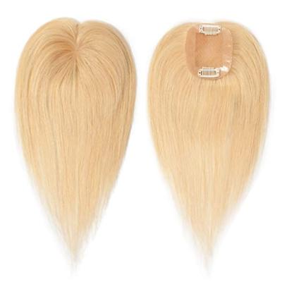 China 100% Virgin Human Hair Silk Hair Topper Low Tops,Blonde Hair Topper Wig,Women Hairpiece Clip In for sale