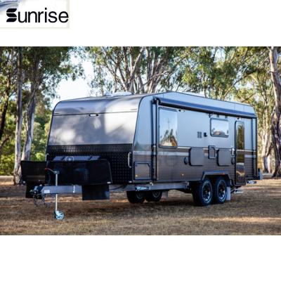 China Custom Aluminum Travel Trailer Camper Trailers For Sale Mini Pop Up Camper Cargo Trailer Land Camper Caravan Offroad Trailer for sale