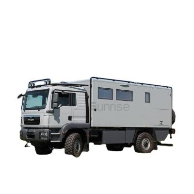 China Overland Iveco Camper 4*4 Expedition Truck UK Campers 4*4 Camper Travel Trailer 18 20ft Container Truck for sale