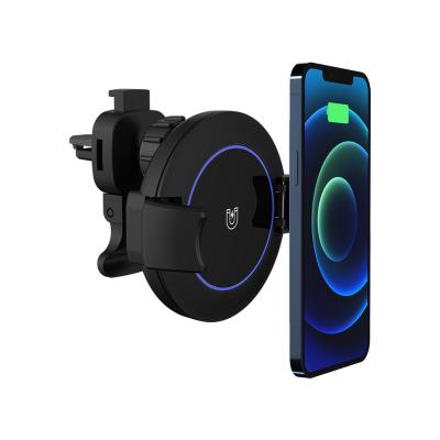 China NEWQI Devices Wireless Car Holder Car Mount Magnetic Charging Wireless Charger Qi-enabled for sale