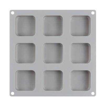 China Viable Custom Premium Quality 9 Cavity Silicone Soap Mold For Cake Made Handmade Soap Molds for sale