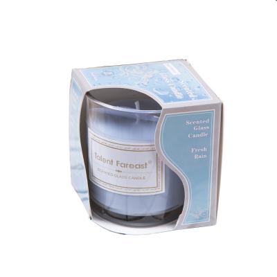 China Non Toxic Paraffin Wax Scented Filled Clear Cup Jar Scented Bulk Candle for sale