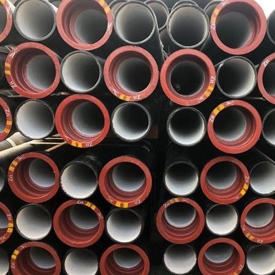 China Drinking Water/Wastewater Lining Malleable Iron Pipe Price ISO2531 C25 C30 C40 K9 DI Pipe Cement for sale