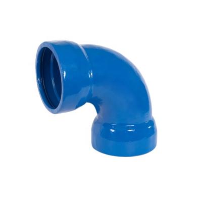 China GGG50/ASTM A536 Ductile Iron Coating ISO2531 Blue Epoxy Ductile Iron Pipe Fitting Socket Double Bend 90 Degree Tyton for sale