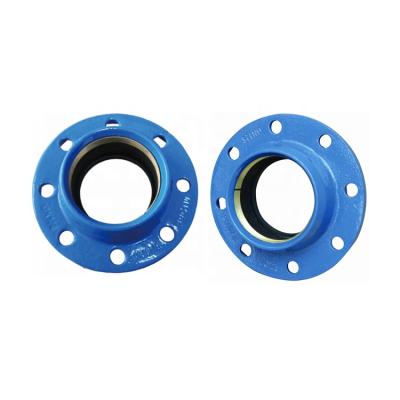 China Ductile Iron GGG50 ISO2531 , EN545 Round DI Ductile Iron Quick Flange Adapter For PVC Or HDPE Pipe for sale