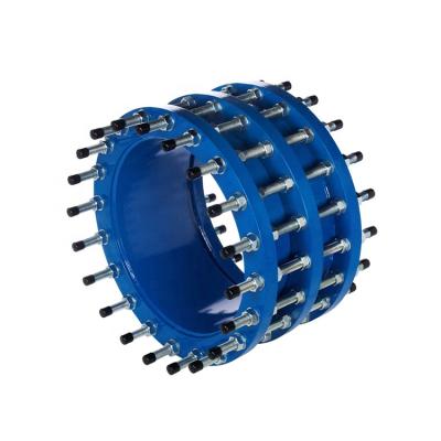 China Ductile Iron GGG50 / ASTM A536 ISO2531 FBE Blue Coated Ductile Iron GGG50 Pipe Fitting Flanged Joint Expansion Disassembly for sale