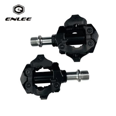 China Customized ENLEE 2021 Anti-skid Road Bicycle Pedals Black Self-locking Bike Pedals for sale