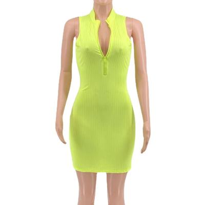 China Anti-wrinkle XM 2021 Women's One-Piece Summer Dress Sexy Club Sleeveless Tight Casual Dress for sale