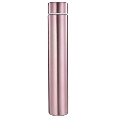 China Rose Gold Slim 260ml Disposable Skinny Water Bottles Insulated Bottle 18/8 Stainless Steel Vacuum Flasks And Thermoses For Woman Student for sale