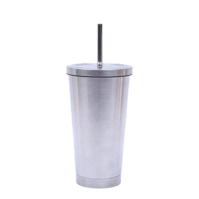 China 21oz Stainless Steel Coffee Mug Vintage Sustainable Hot Sale Insulated Double Cup Wall Vacuum Cup With Straw for sale