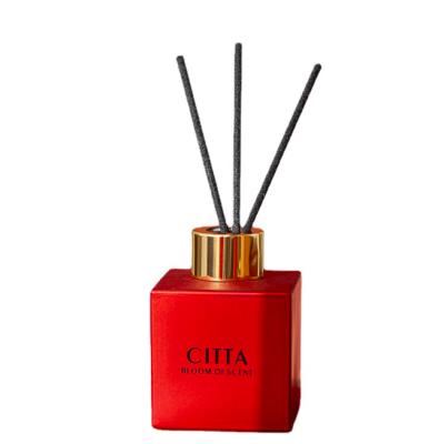 China Wholesale Basic Classic Stocked 120ml Red No Fire Red Aromatherapy Tubular Diffuser Gift Indoor Reed Diffuser for sale