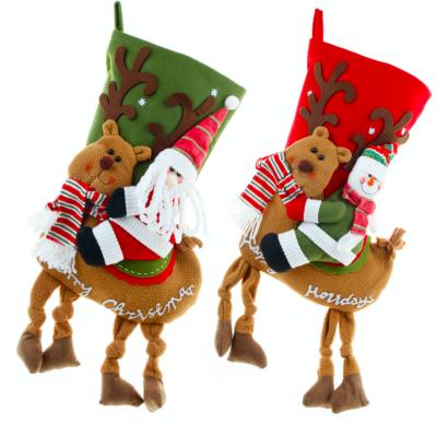 China Wholesale Large Size Cute and Practical 3D Fabric Christmas Socks Christmas Socks for sale