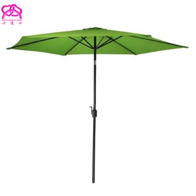 China 9ft 10FT Contemporary Garden Umbrella with Tilt Polyester Fabric UV Sunshade with PA Coating, Aluminum Frame Anti Rust Waterproof Parasol for sale