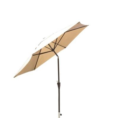 China Modern 9ft Garden Steel Frame Polyester Fabric Umbrella Parasol With Crank, Large Size Patio Sun UV50+ Protection Garden Umbrella for sale