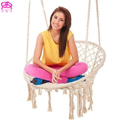 China Modern Mesh Hanging Chair Cotton Swing Hammock Outdoor Camping Garden Yard for sale